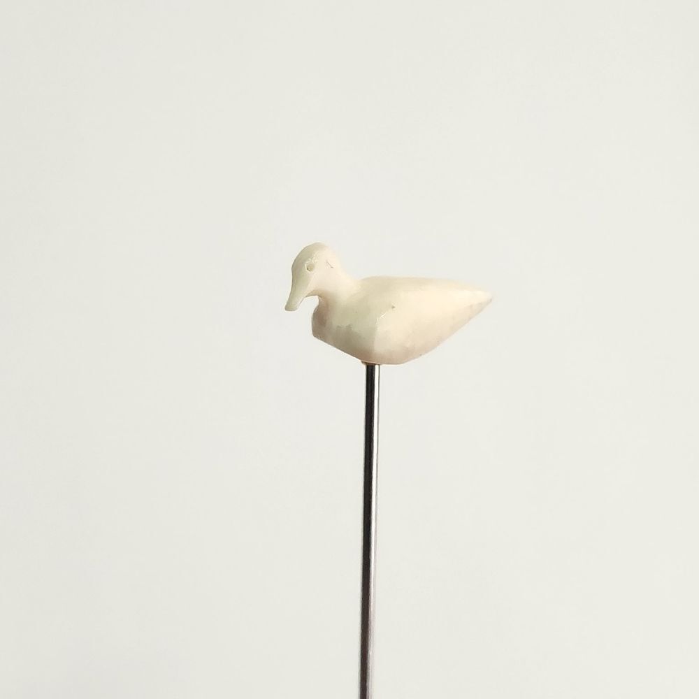 Carved Duck Stick Pin